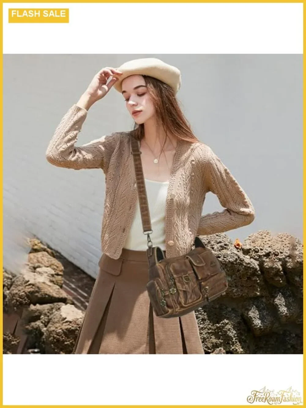 Vintage Hobo Shoulder Bag Women Crossbody Purse Faux Leather 7 Pockets